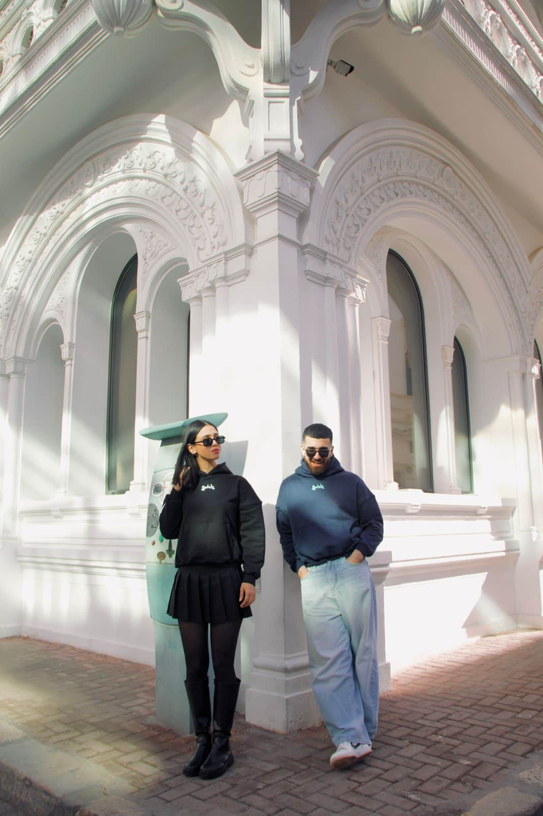 Model in elegant outfit